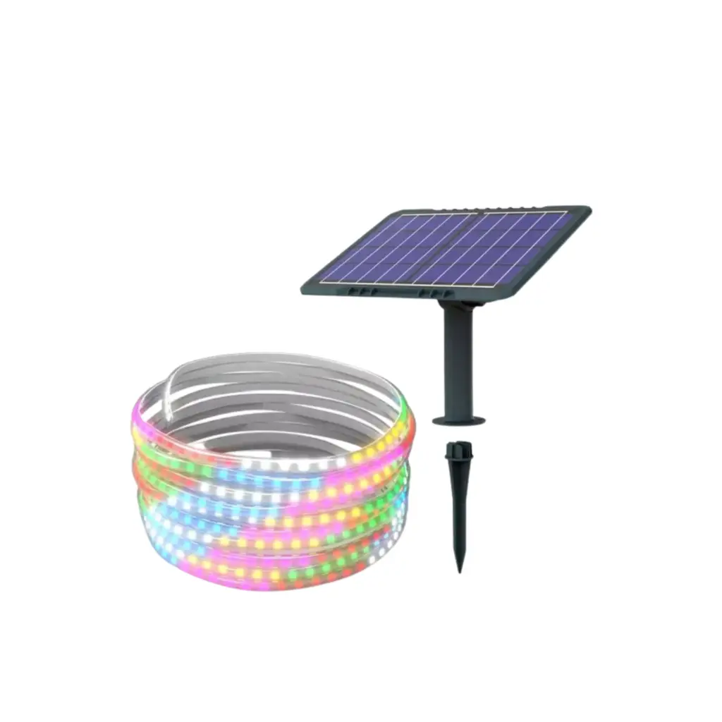 S/Tira Solar LED Exterior 5mts MJ-SM50C 50W RGB