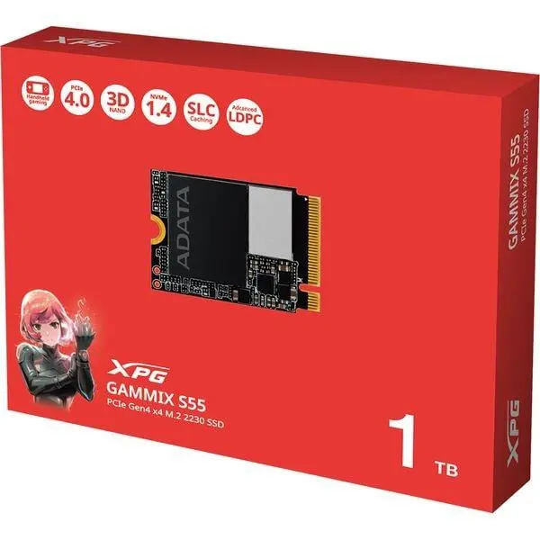 SSD M.2 2230 1TB PCIE Gen4x4  Adata XPG GAMMIX S55 5000/3700MB/s SGAMMIXS55-1T-C