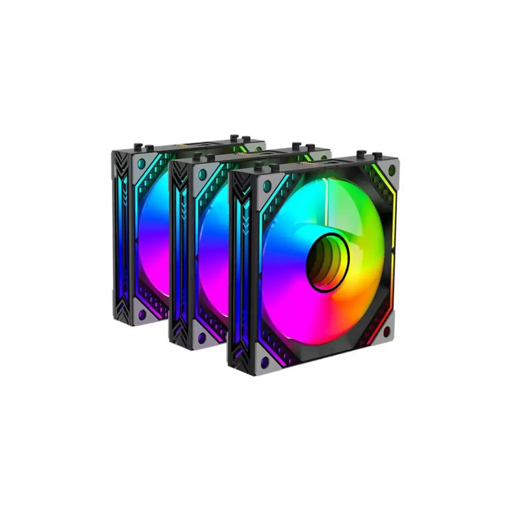 Kit de Ventiladora Case 120mm ALSEYE Mirror III-B-K RGB Negro
