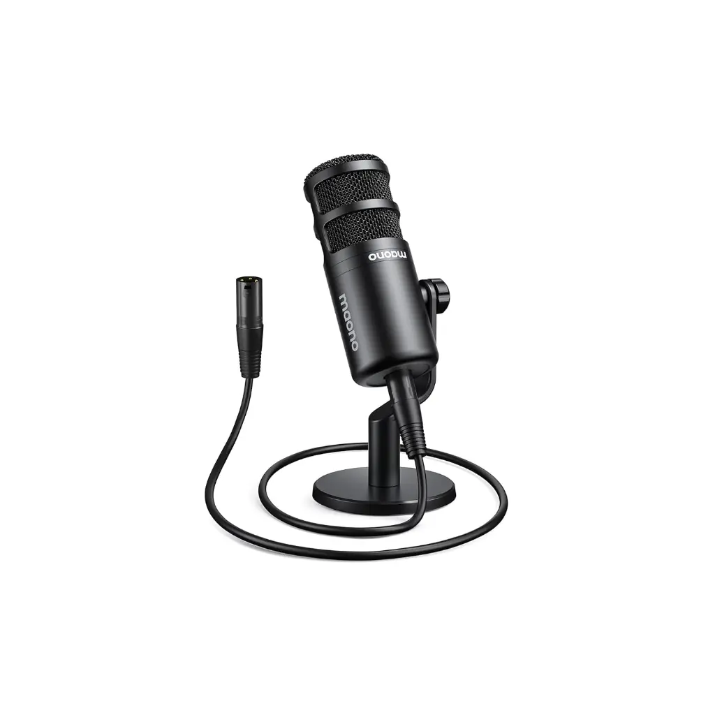 Microfono Maono XLR Dymanic PD100 + Stand Escritorio Cable XLR