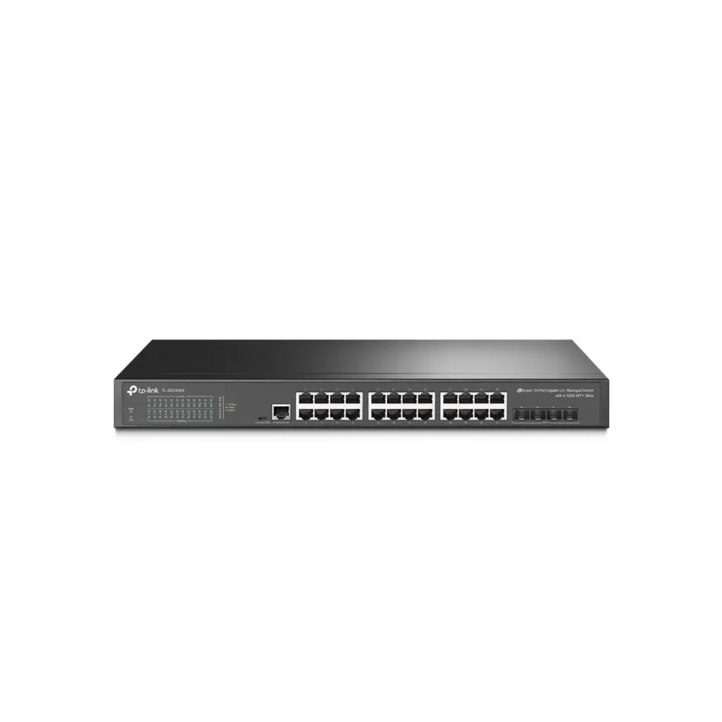 Switch de 24 Puertos Gigabit L2+ Administrable con 4 10GE SFP+ Slots TPLINK OMADA TL-SG3428X Rackeable