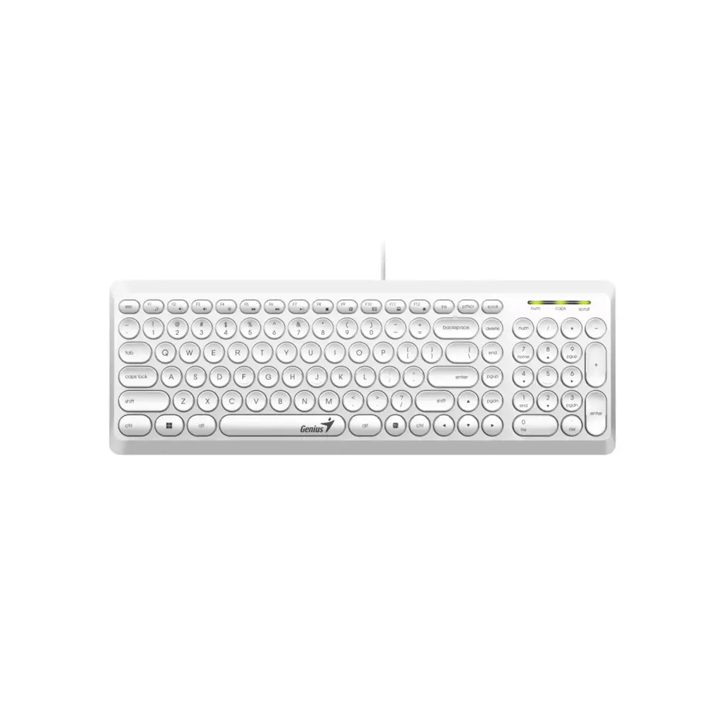 Teclado USB Genius SLIMSTAR Q200 Español Blanco 31310020411