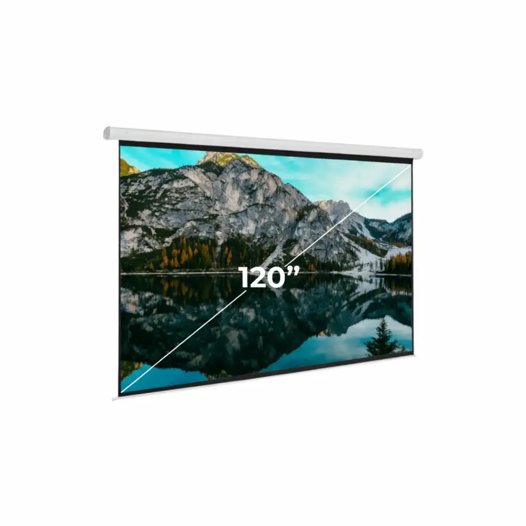 Pantalla Proyector 120" Manual Alto Contraste 16:9 VORTTEK Gris