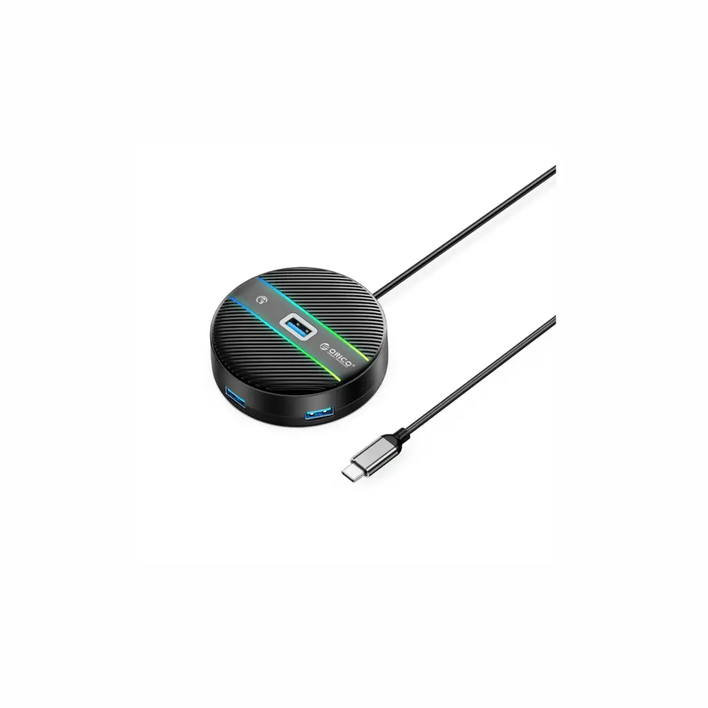 HUB Circular USB-C a 4 USB 3.0 Orico YSR2-C3-03-BK-BP RGB