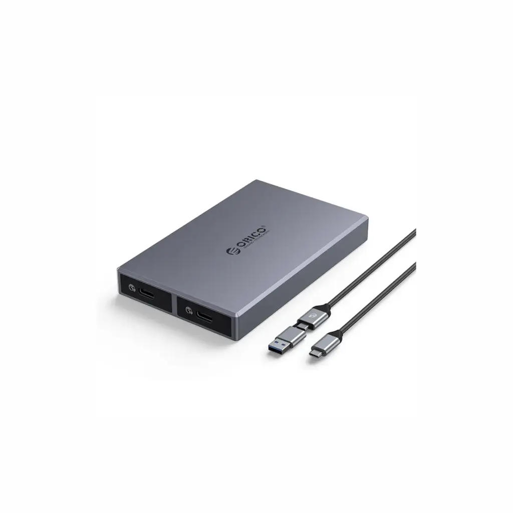 Caja M.2 NVME SSD Dual USB-C Orico CM2C3-2SN-GY-BP