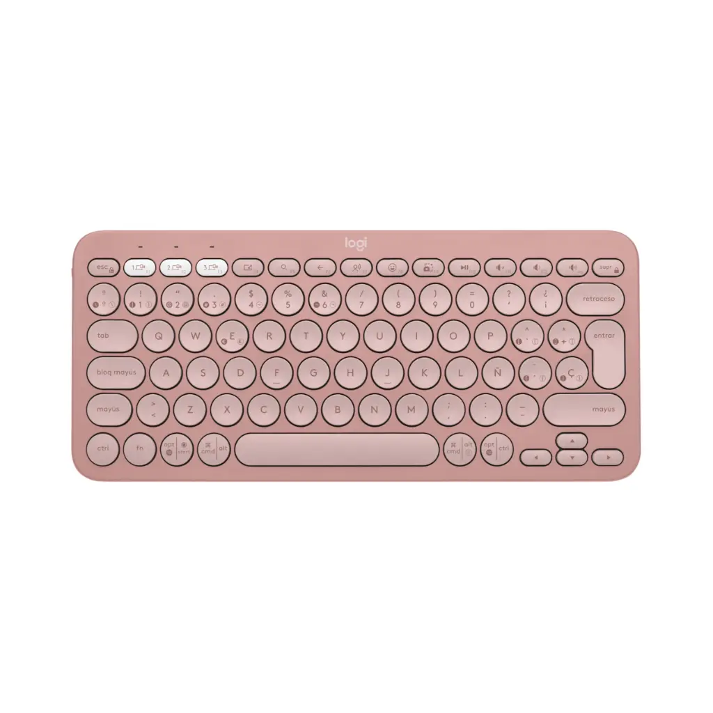 Teclado Inalambrico Bluetooth Logitech Pebble KEYS 2 70% Membrana K380S Rosado 920-011785 Español