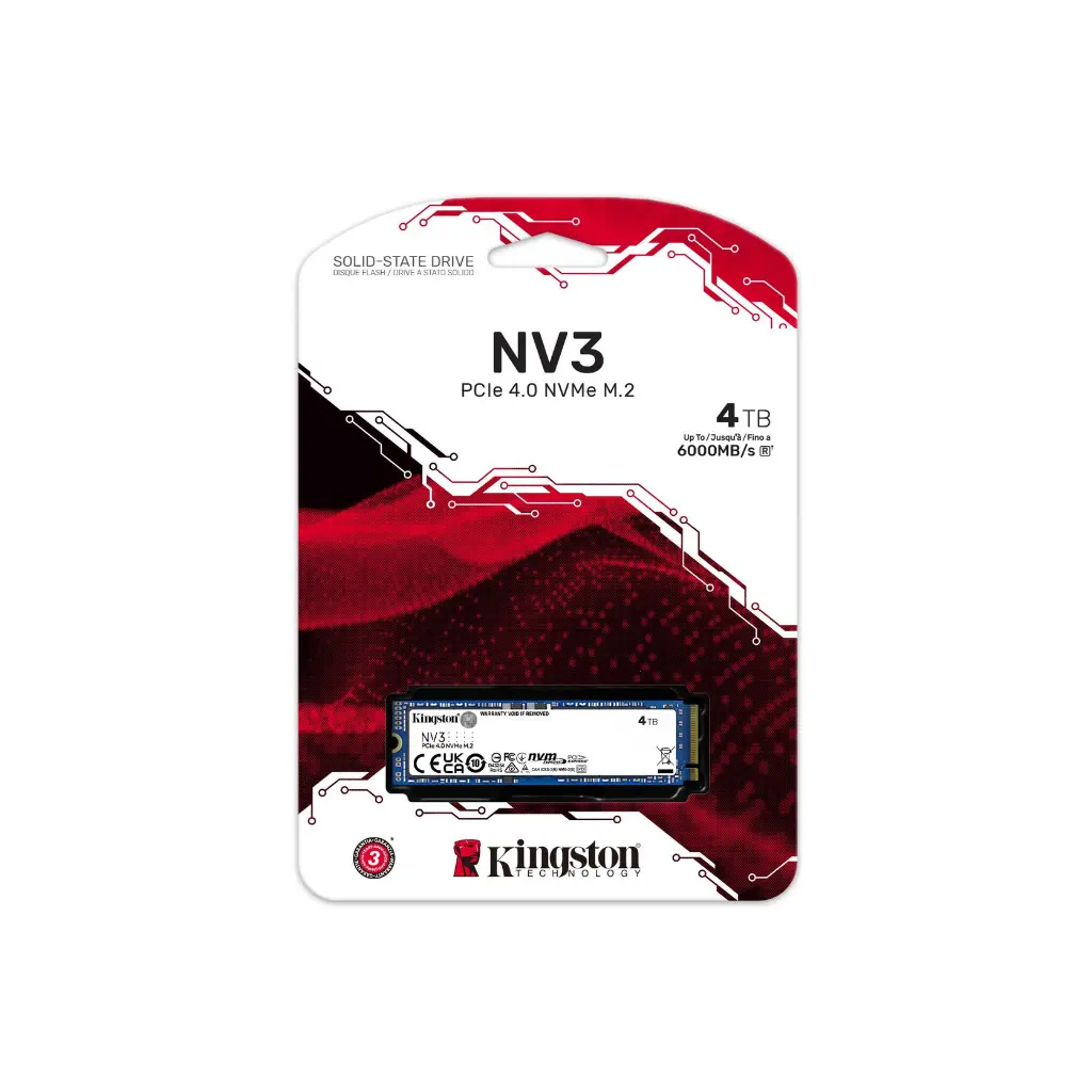 SSD M.2 2280 4TB Kingston NVME PCIE SNV3S/4000G
