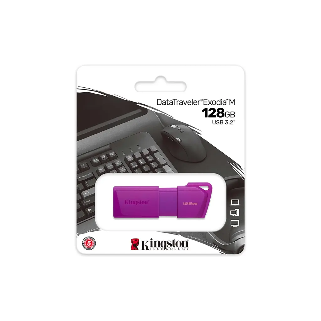 Memoria USB 128GB 3.2 Kingston Exodia KC-U2L128-7LP Rosado