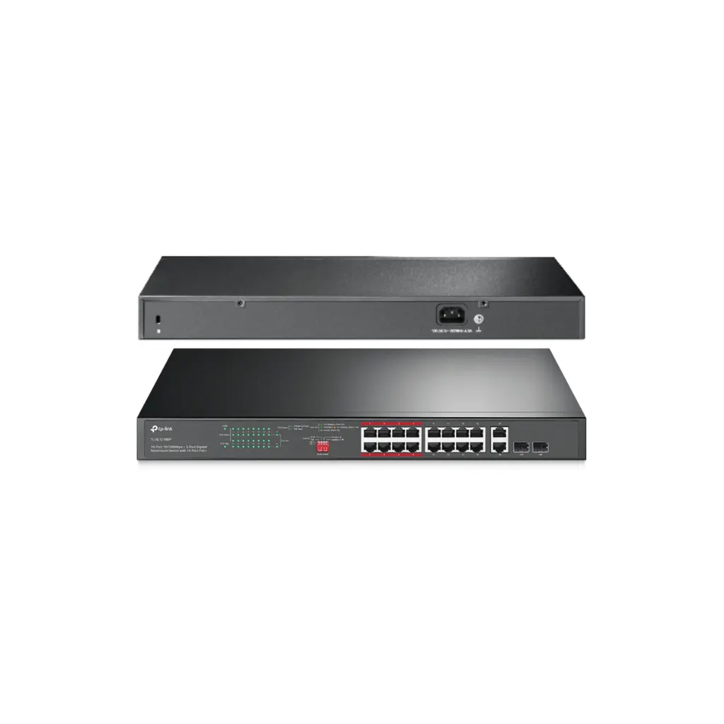 Switch de 16 Puertos 10/100 POE+ Max 250W TPLINK Jetstream TL-SL1218MP