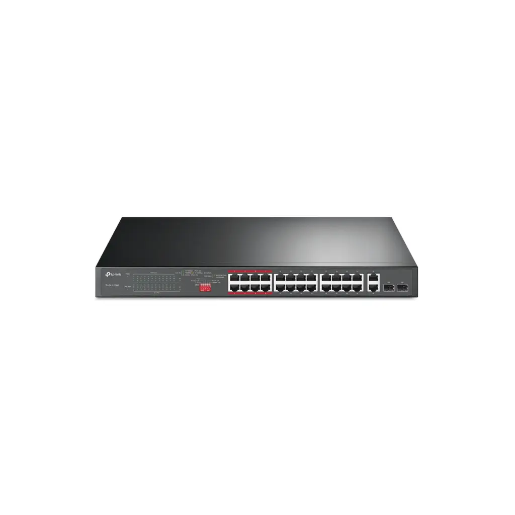 Switch de 24 Puertos  10/100 POE+ Max 250W + 2 SFP TPLINK TL-SL1226P