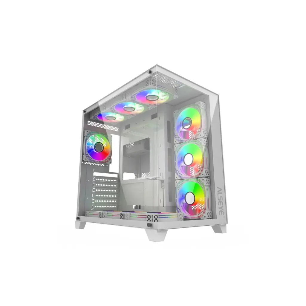 Case P/Computadora Alseye Paladin-W AS.07.0133 RGB Blanco + Ventiladoras - ULTIMA PIEZA  
