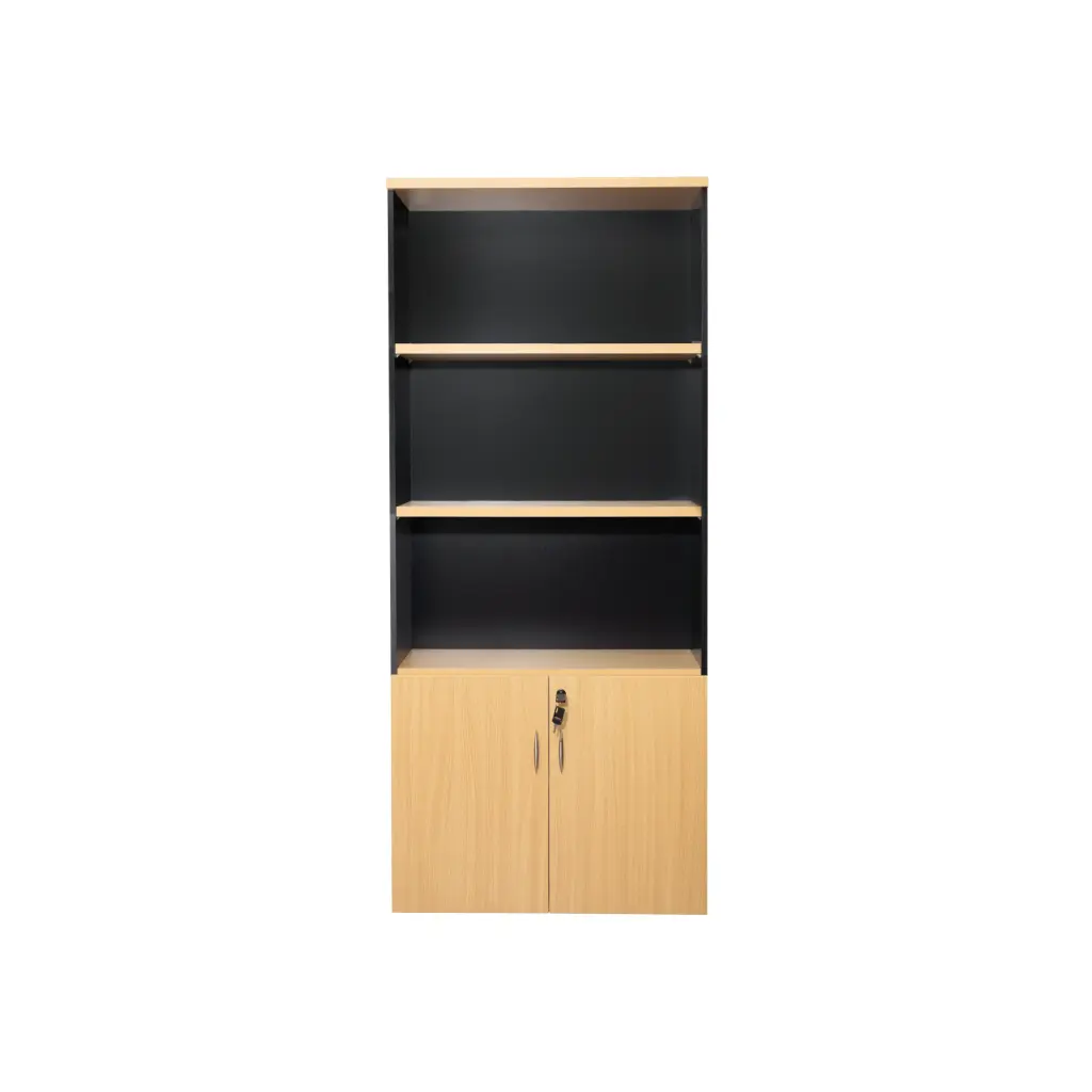 Gabinete para Libros Bruno BR-F0401 800 x 320 x 1850MM Beige / Gris