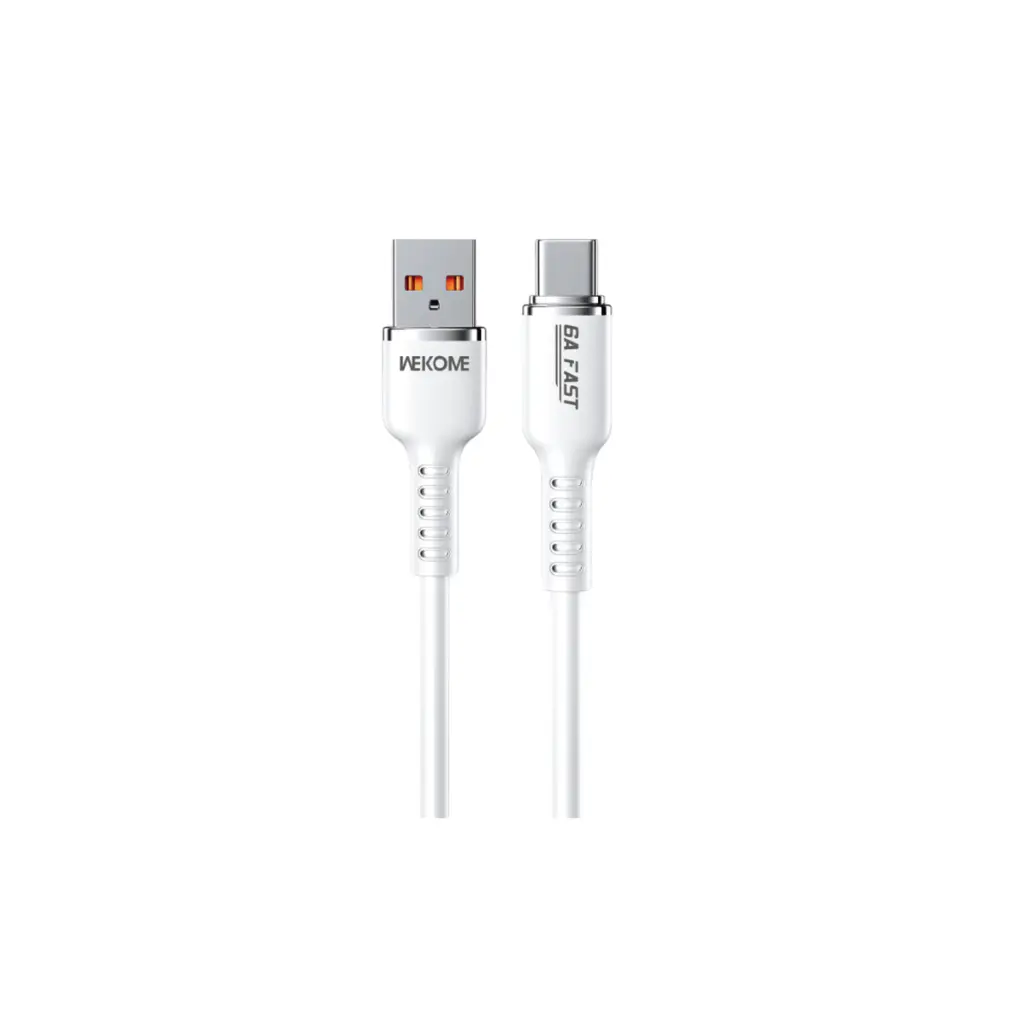 Cable USB a USB-C Wekome WDC-09a 6A Blanco