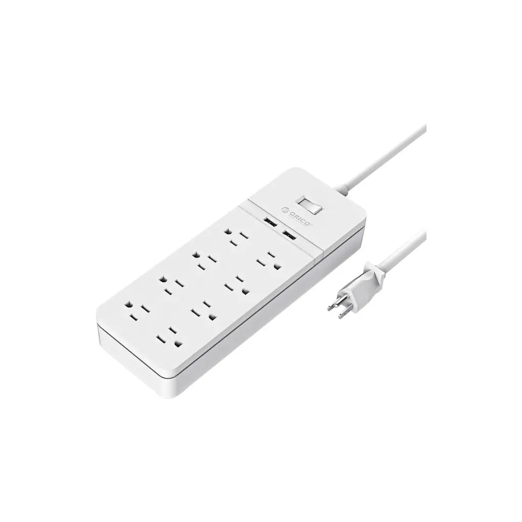Regleta Orico FPC-8A2U-US-WH 8 Conector 110V + 2 USB 2.0 12W 1.5mt Blanco