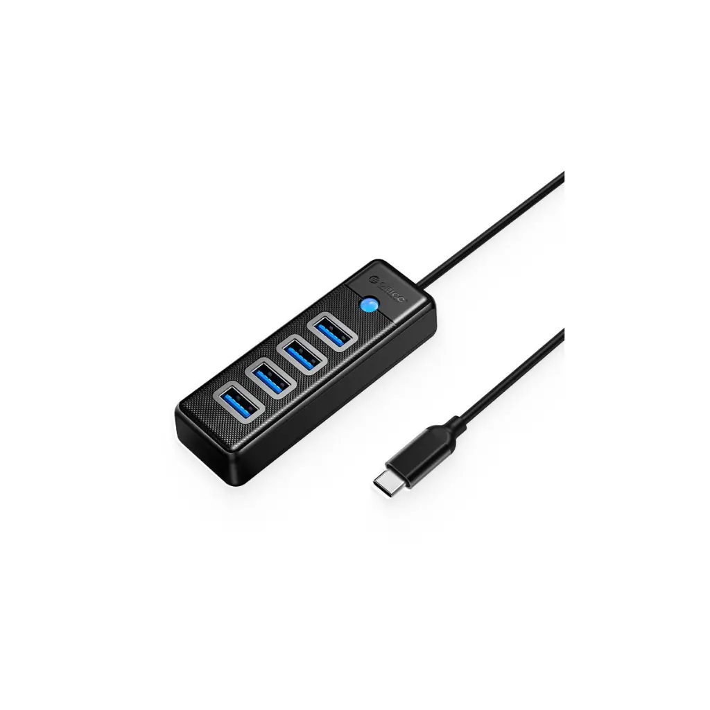 HUB USB-C a 4 Puerto 3.0 Orico PW4U-C3-015-BK-EP Negro