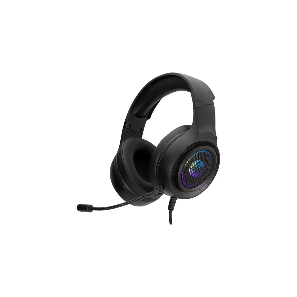 Audifono C/Microfono 3.5mm + USB HP DHE-8008U RGB Negro