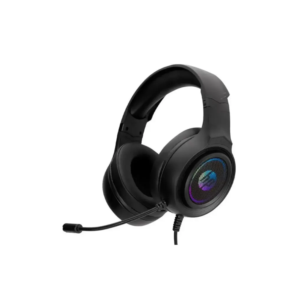 Audifono C/Microfono 3.5mm + USB HP DHE-8008U RGB Negro