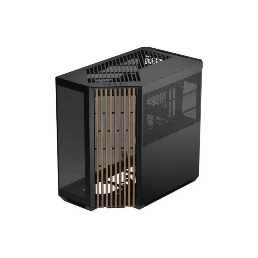 Case P/Computadora APNX V1-W-BK-V1 MID Tower Sin Fuente Negro/Madera