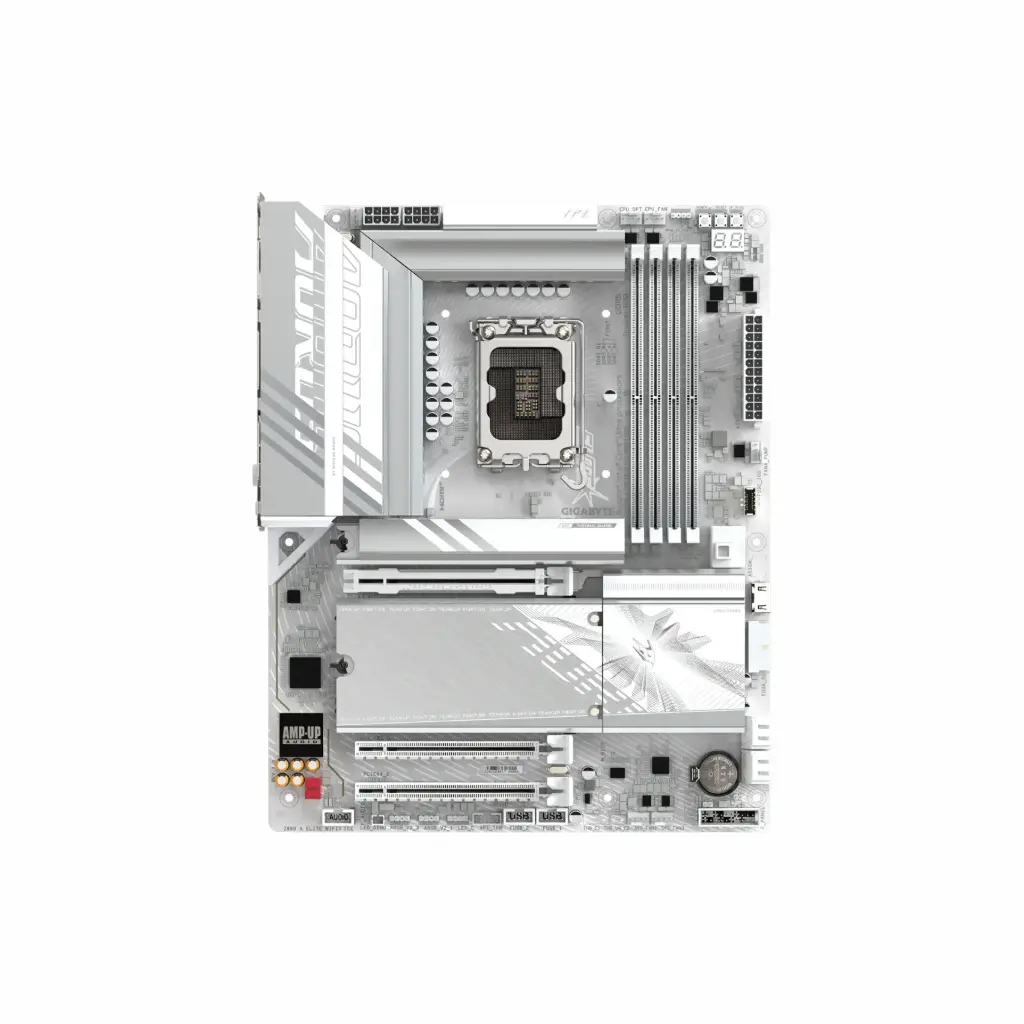 Tarjeta Madre PC LGA1851 Gigabyte Z890 ELITE WIFI 7 ICE para procesadores Ultra 7 / 5