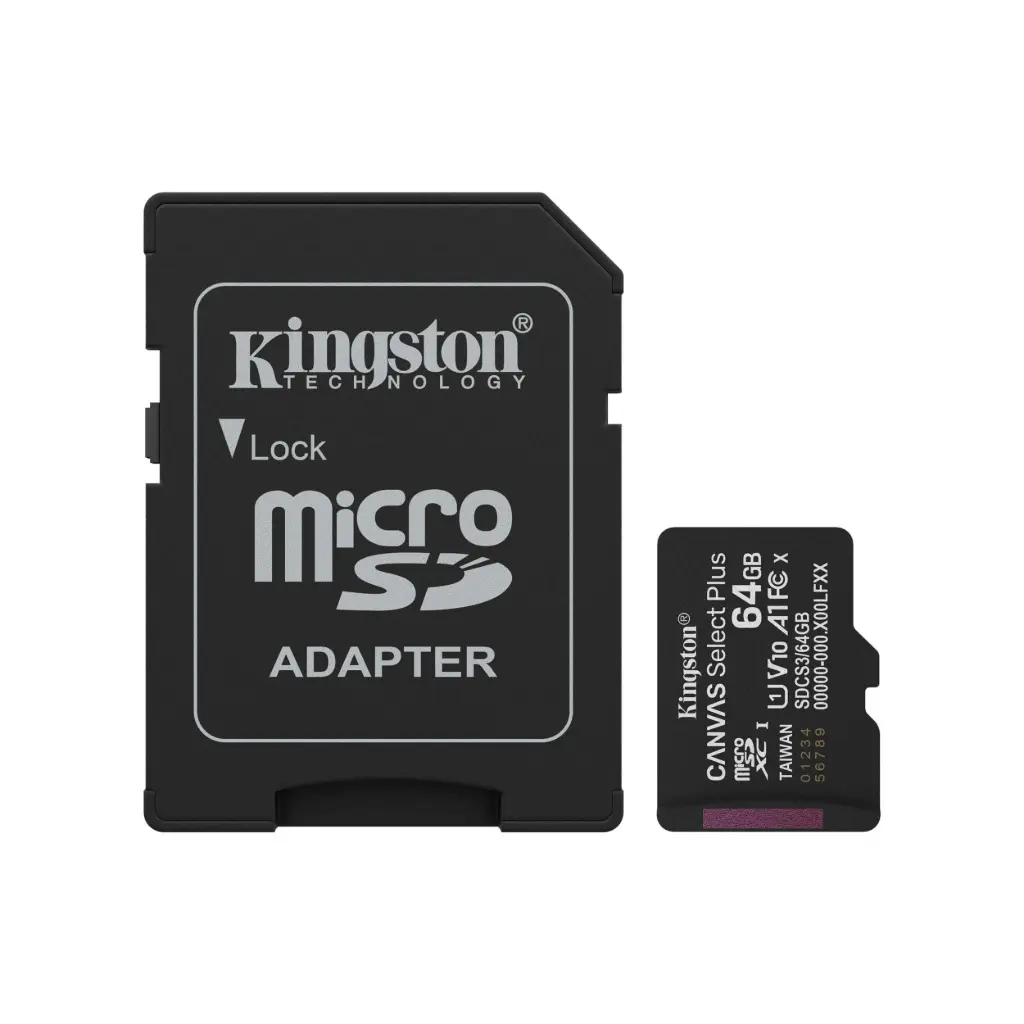 Memoria Micro SD 64GB Kingston Clase 10 Canvas SDCS3/64GB