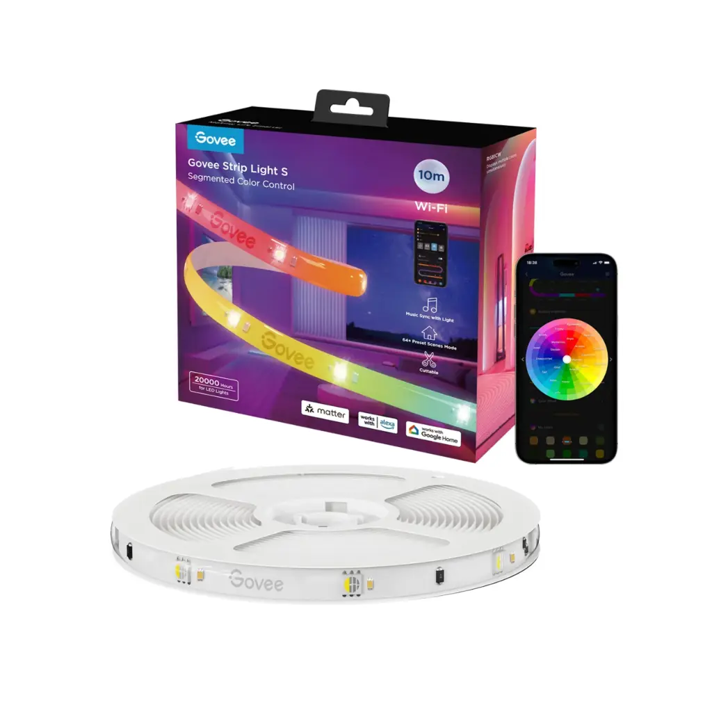 Cable de Luces LED Govee Strip Light S 10M | Wi-Fi/Bluetooth RGBICW H612C