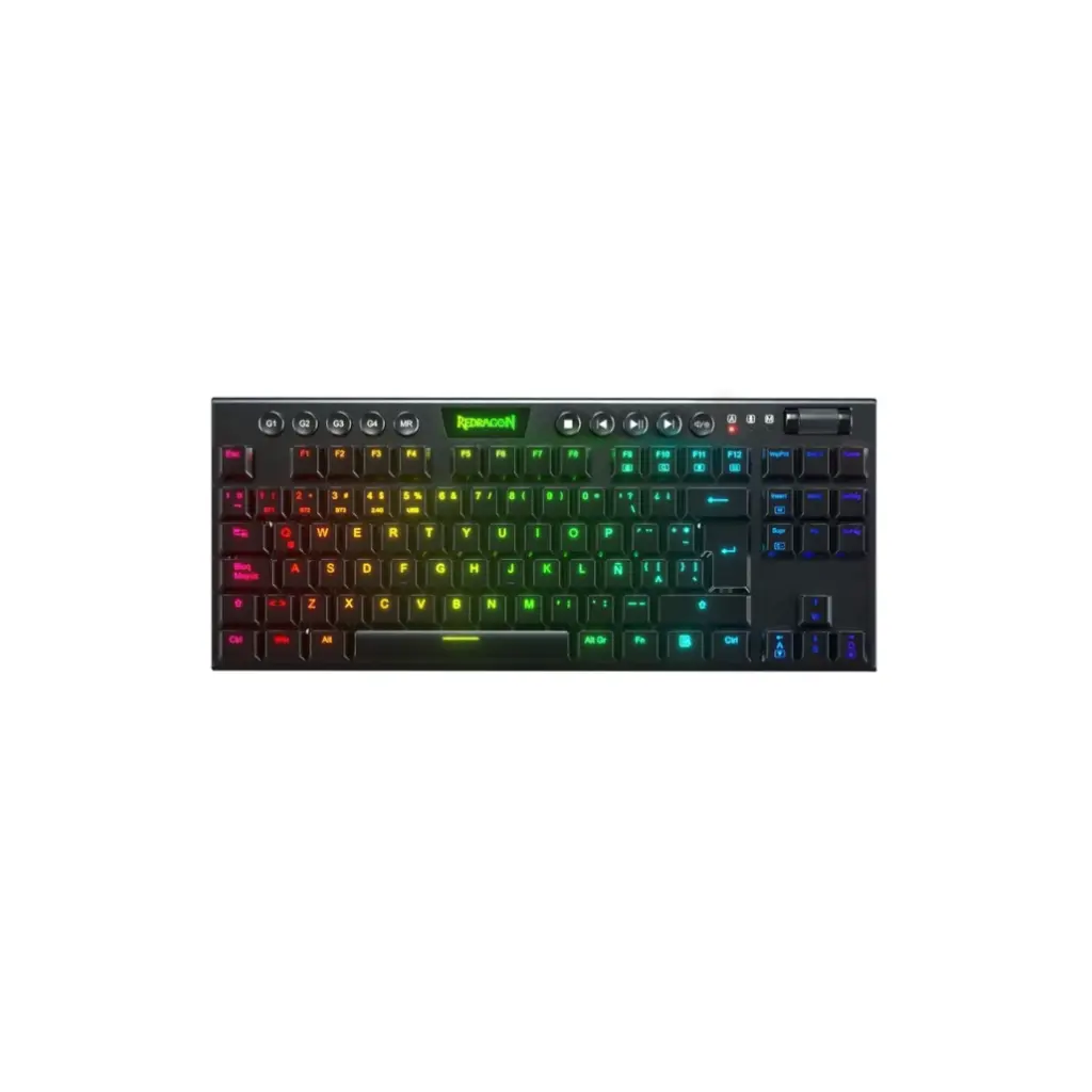 Teclado Inalambrico Redragon HORUS TKL K621 RGB Swtich Rojo Negro Español