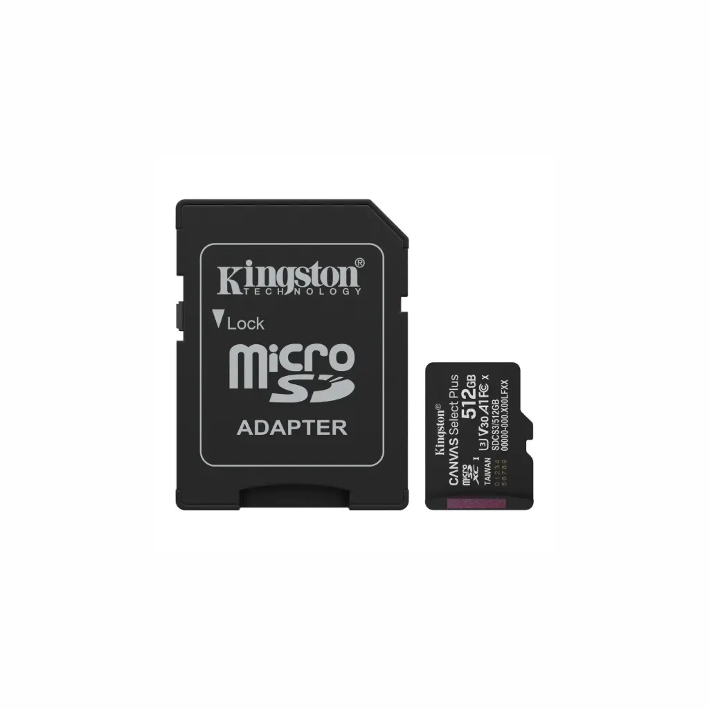 Memoria Micro SD 512GB Kingston Clase 10 Canvas SDCS3/512GB