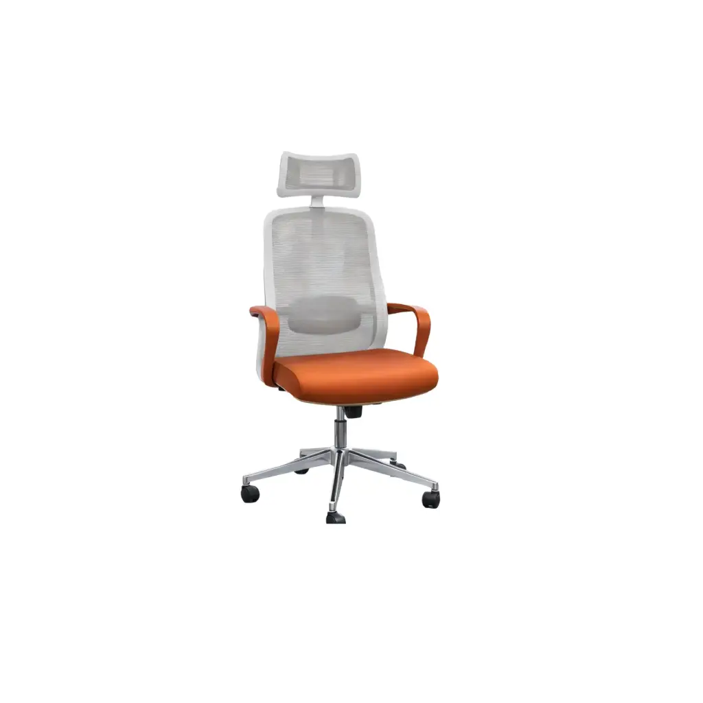 Silla para Oficina Semi Ejecutiva A-202 Naranja/Gris