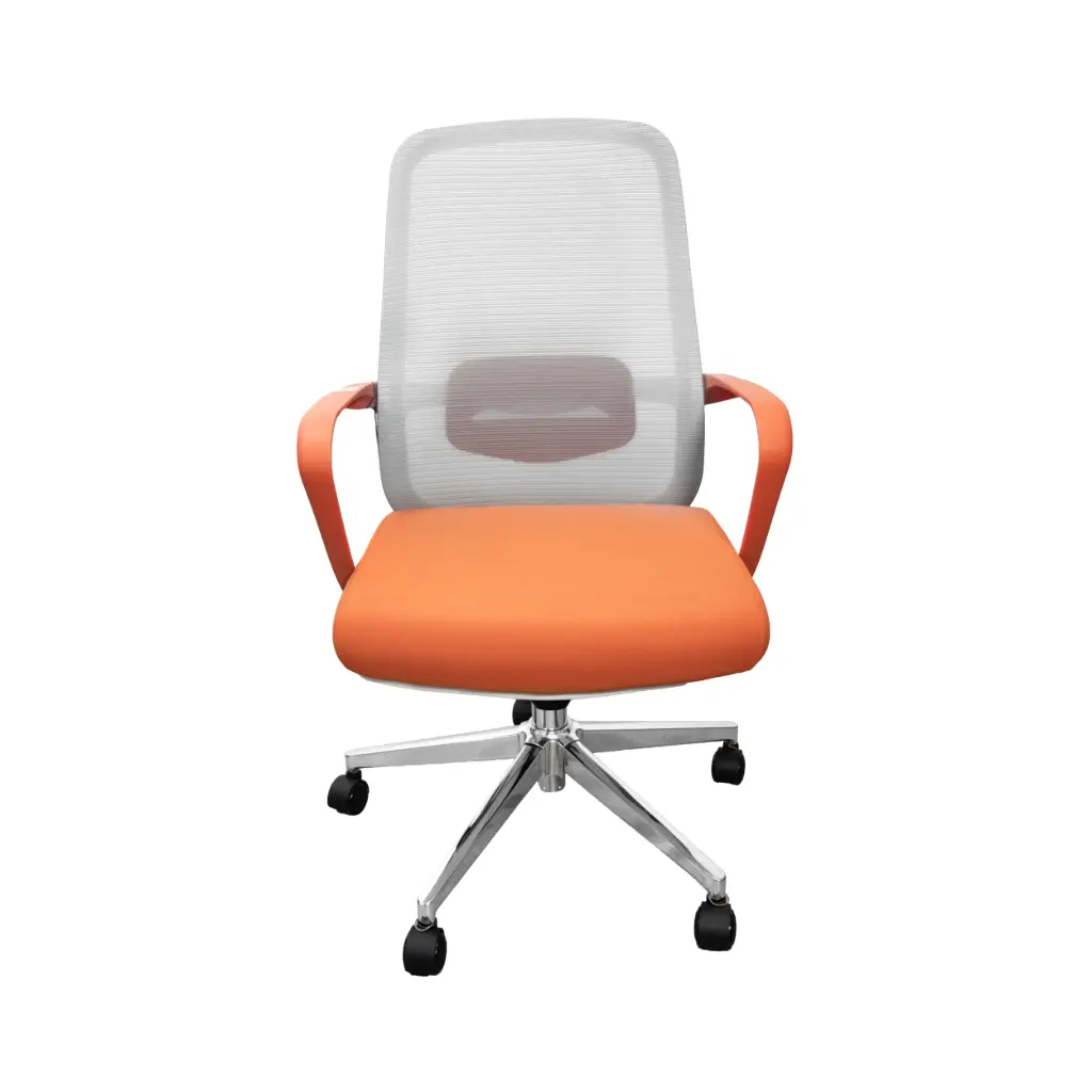Silla para Oficina Semi Ejecutiva B-202 Naranja/Gris
