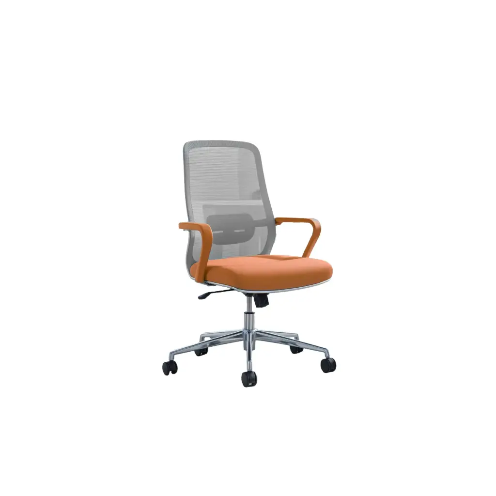 Silla para Oficina Semi Ejecutiva B-202 Naranja/Gris