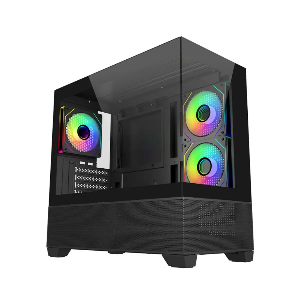 Case P/Computadora Cooler Master Elite 490  + 3 Ventiladoras E490-KHNN-S00 Negro
