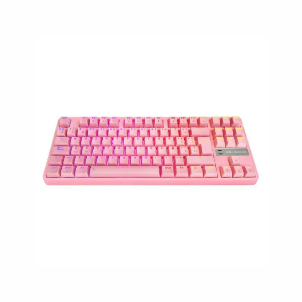 Teclado USB Eagle Warrior RGB 80% Mecanico KGY282U0001C Rosado Español 