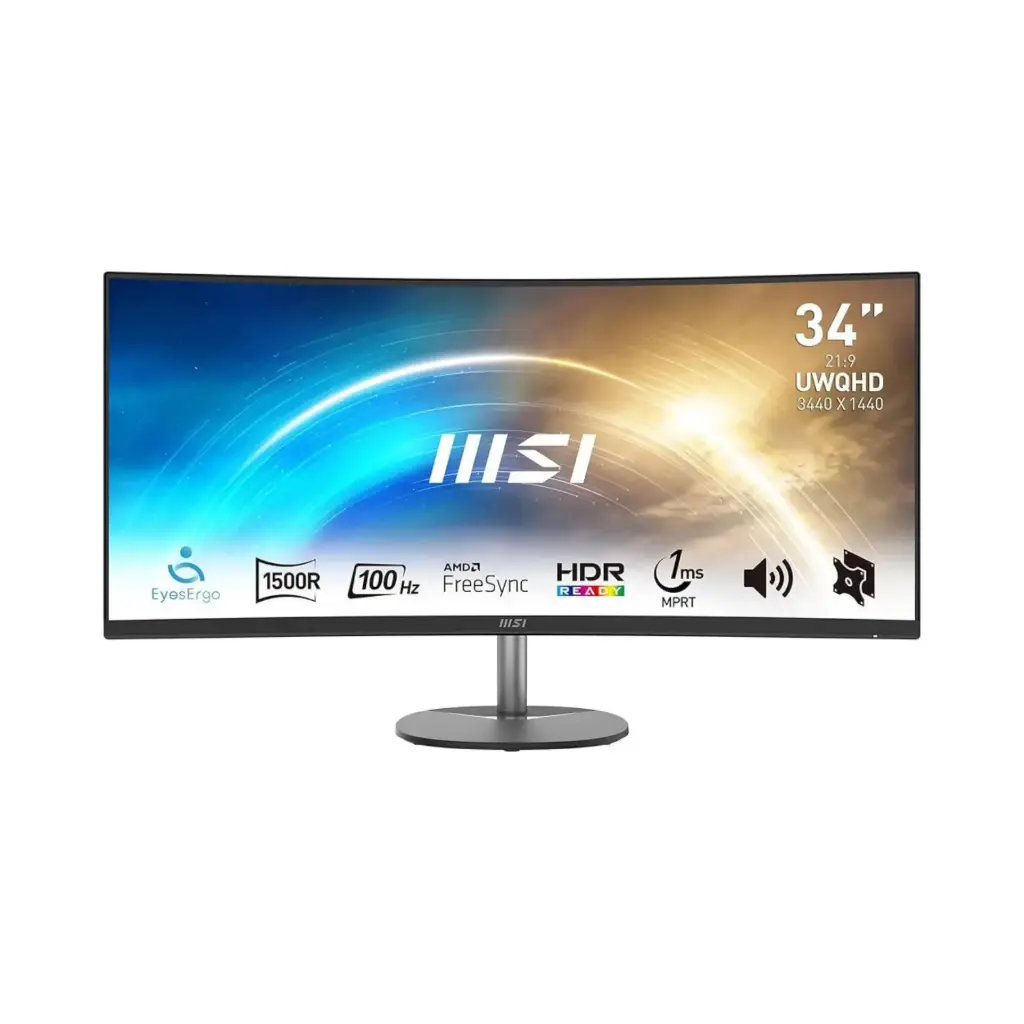 Monitor LED 34" MSI PRO MP341CQ 4K HDMI/DP 100HZ 1ms 9S6-3PB2CT-001 Curvo