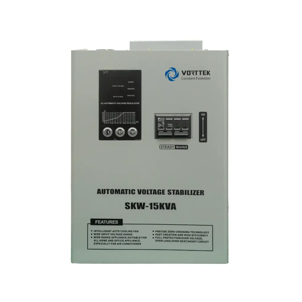 Regulador de Voltaje Vorttek 15KVA SKW-15KVA 110/220Volts 60HZ