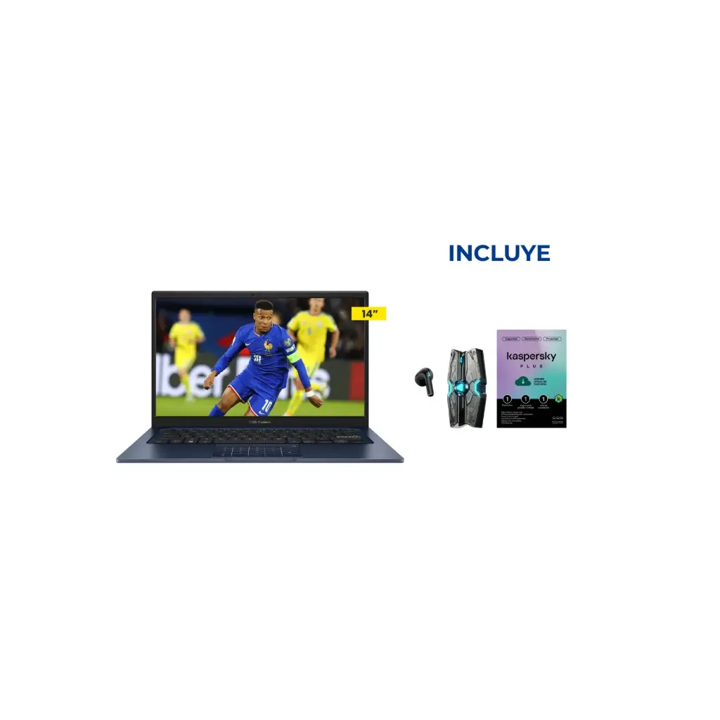 OFERTA MAYO 2026 NBN - Laptop Asus Vivobook i3-13va 90NB10I1-M015F0 + Kaspersky Plus + Audifono Wekome VB06
