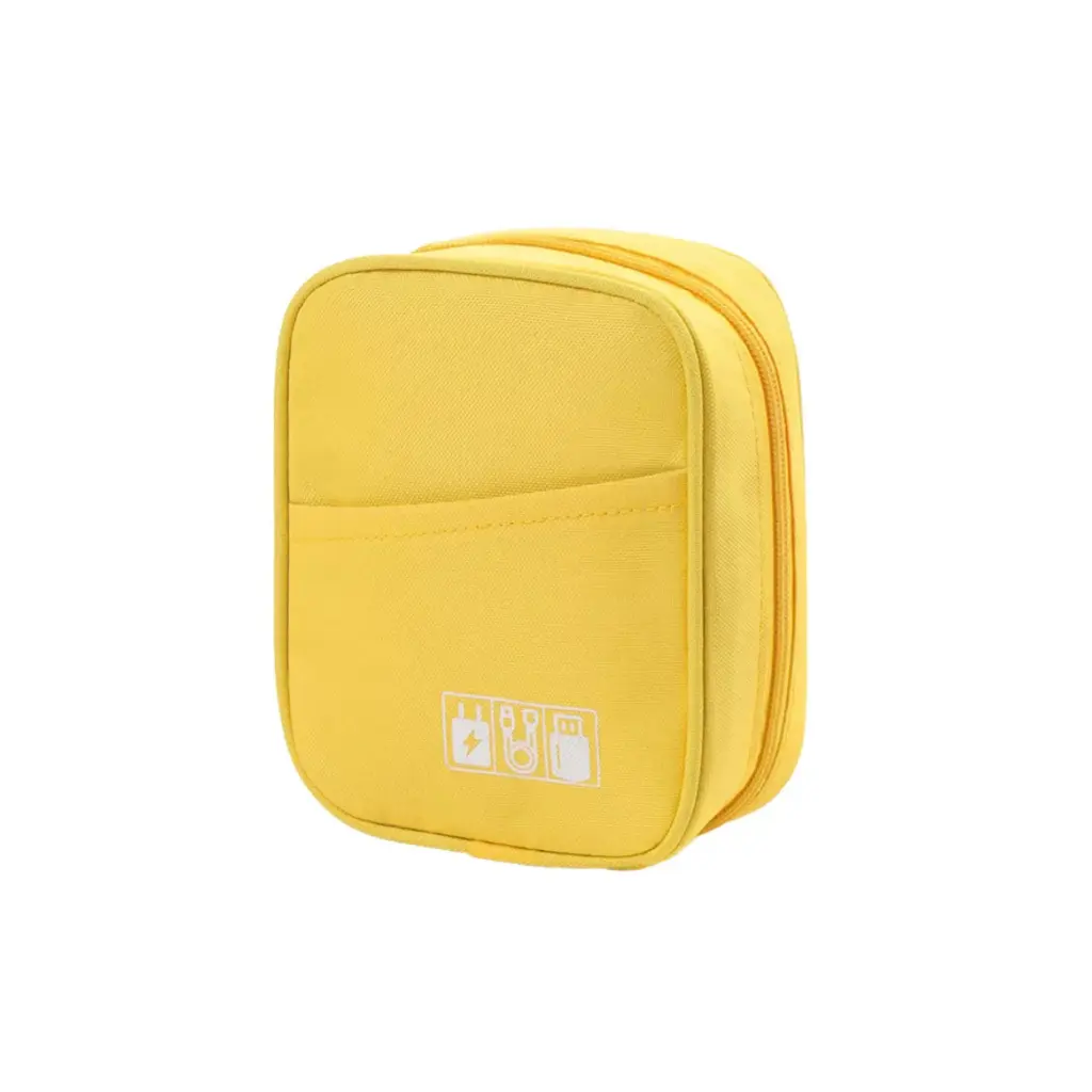 Estuche Organizador de Cables y Cargadores Amarillo