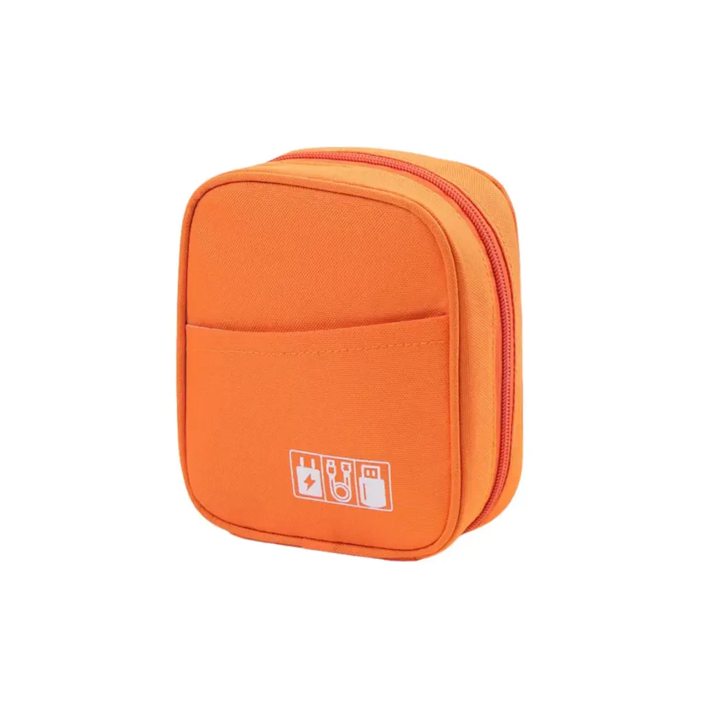 Estuche Organizador de Cables y Cargadores Naranja