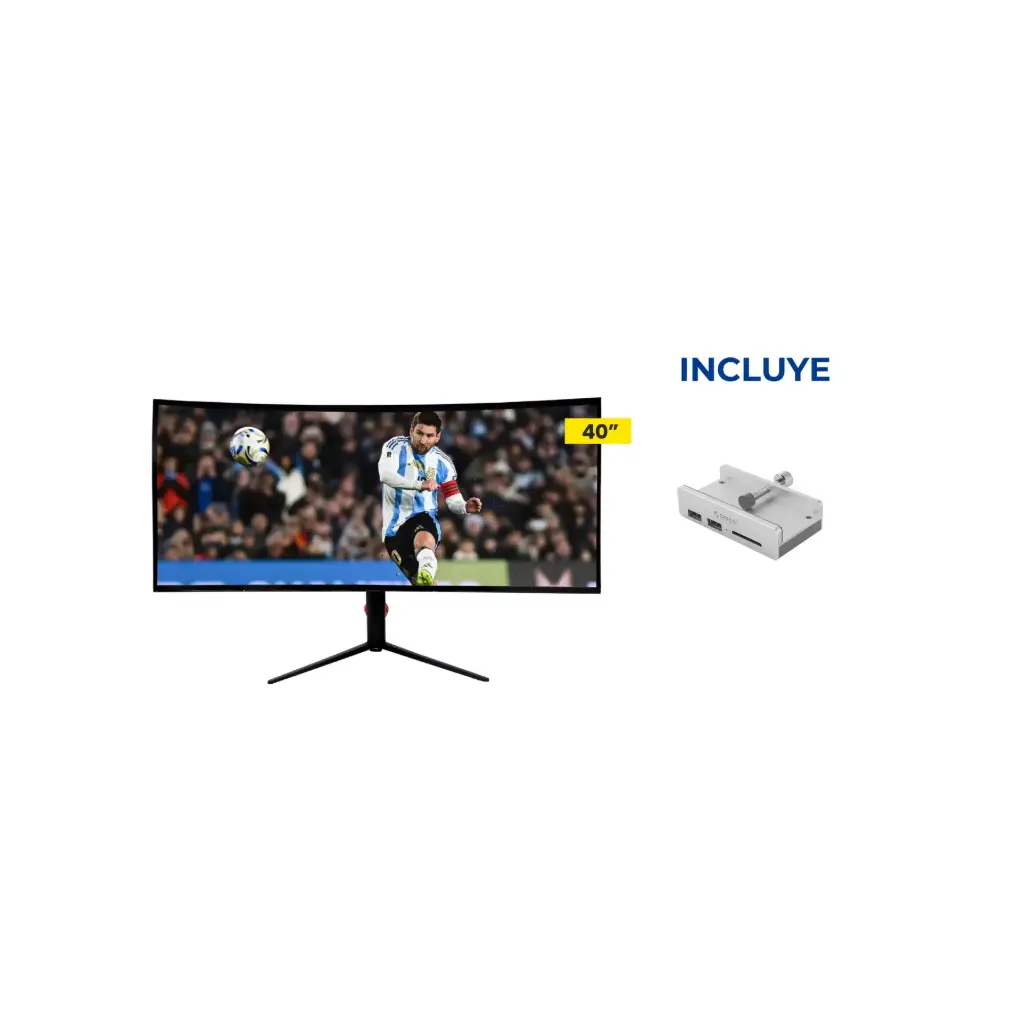 OFERTA JUNIO 2026 - Monitor LED 40 Vorttek VK400GC + HUB USB ORICO MH2AC-U3-SV-BP