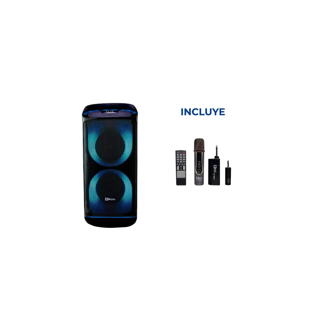 OFERTA JULIO 2026 - Parlante Bluetooth Bruno BR-633 60W + Microfono Bruno BR-WM24
