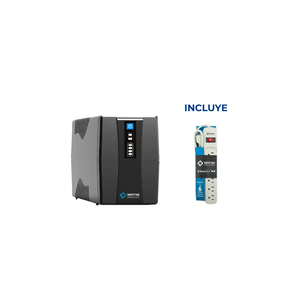 OFERTA JULIO 2026 - UPS Vorttek VK600 + Regleta Vorttek PF-018 6 Tomas