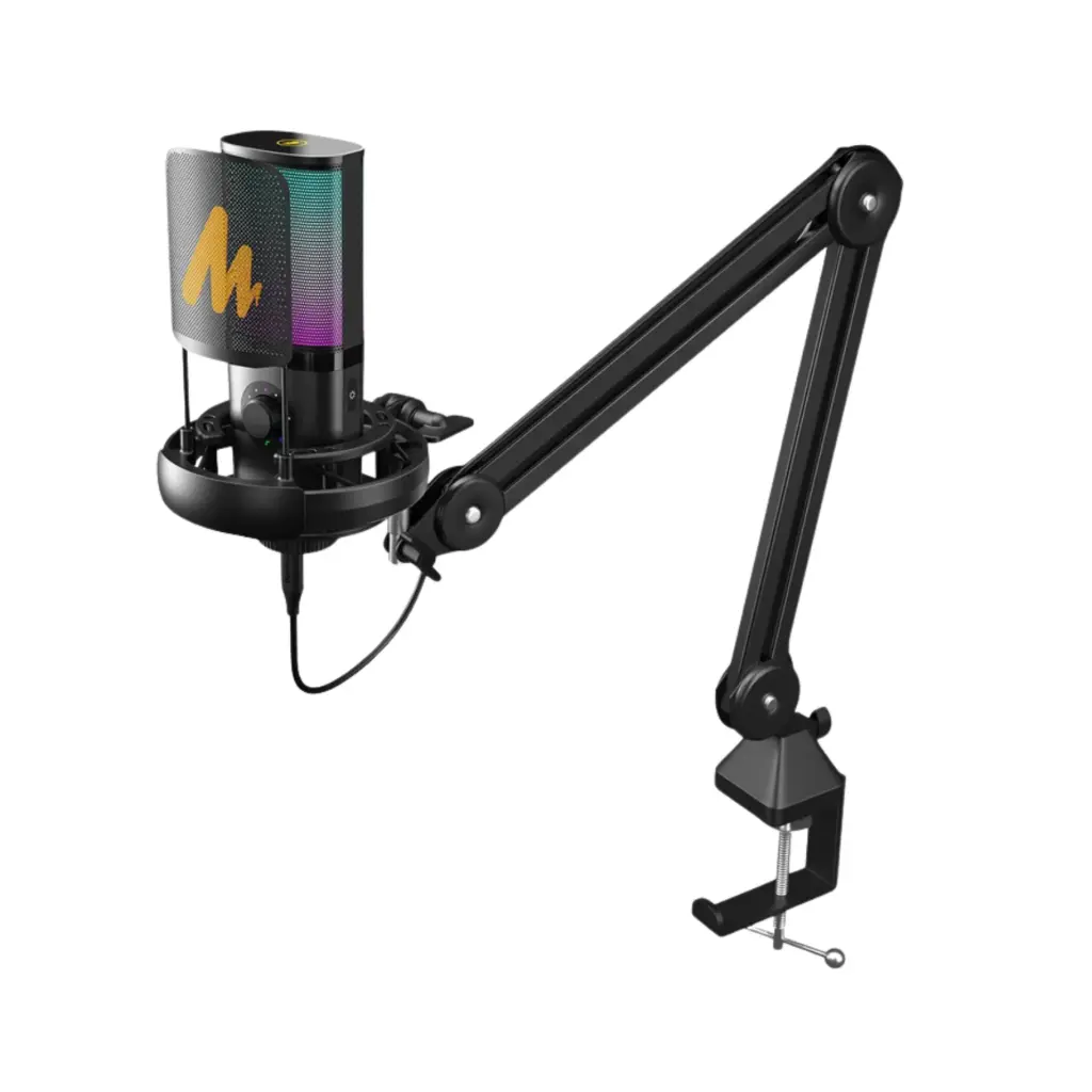 Microfono USB-C Maono RGB PM450S Negro | Brazo Articulado