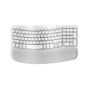 Teclado Inalambrico Ergonomico Logitech Wave Keys Blanco Ingles 920-012275