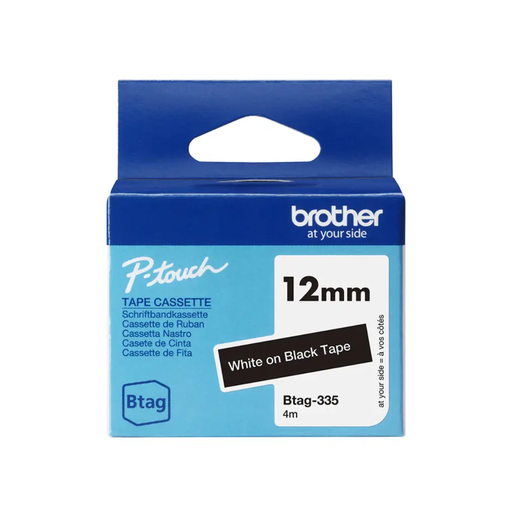 Etiqueta Laminada Brother 12MM X 4M BTAG-335 Blanco