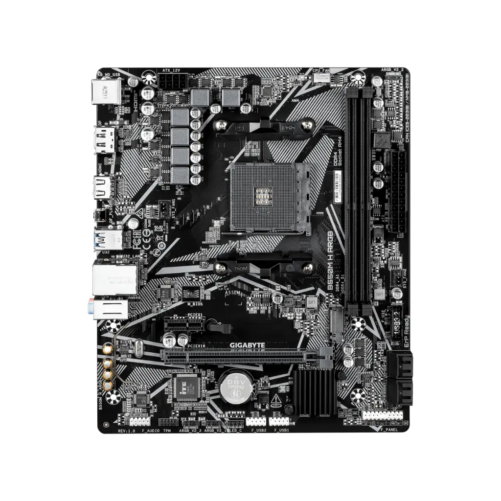 Tarjeta Madre PC AM4 Gigabyte B550M H ARGB | AMD 9MB55MHA-00-G10