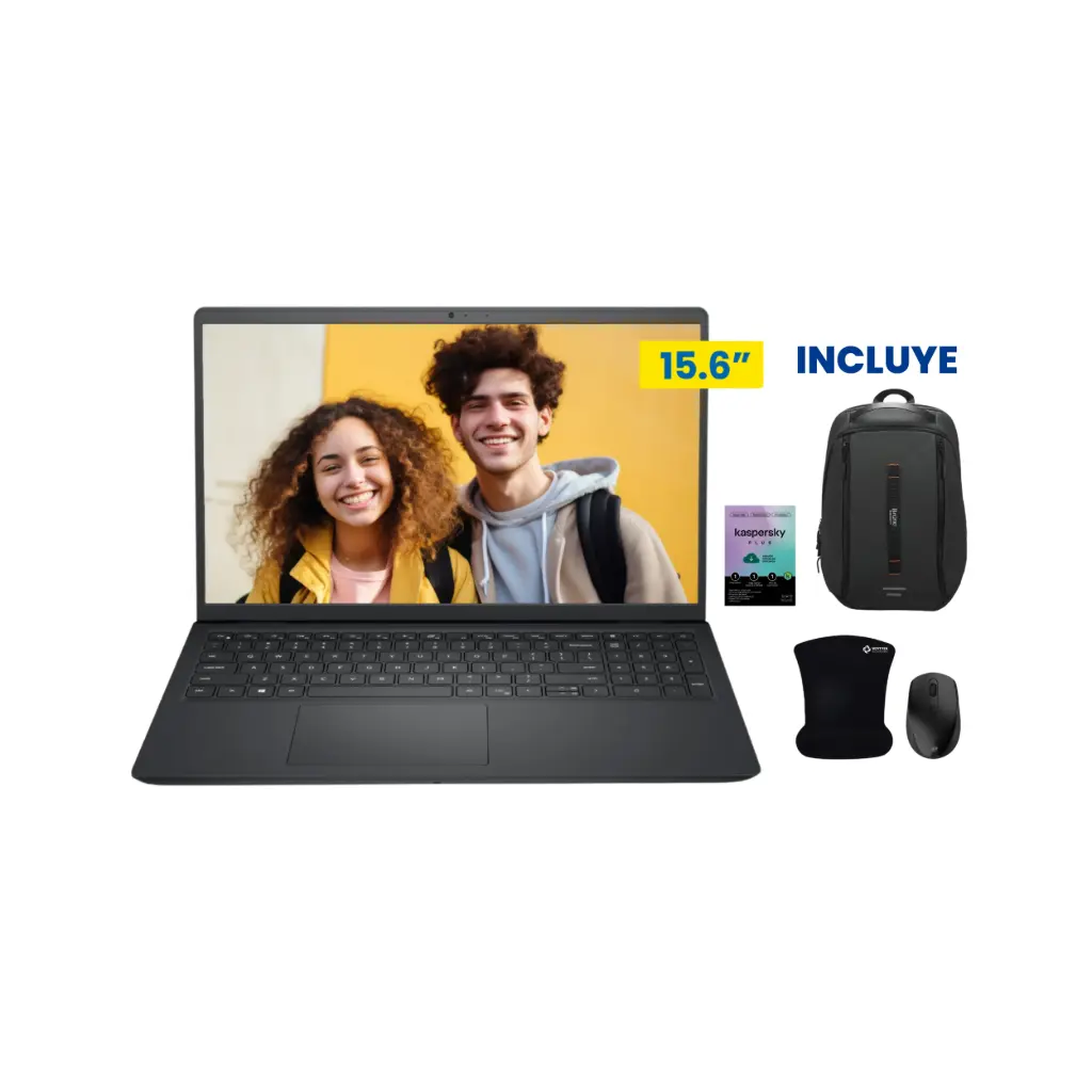 OFERTA AGOSTO 2026 - Laptop Dell LDC15250 i5-13GEN 8GB 512GB + Mousepad Vorttek VK-18000 Negro + Mouse ACER EMW142 + Mochila Bruno Gris BR27501