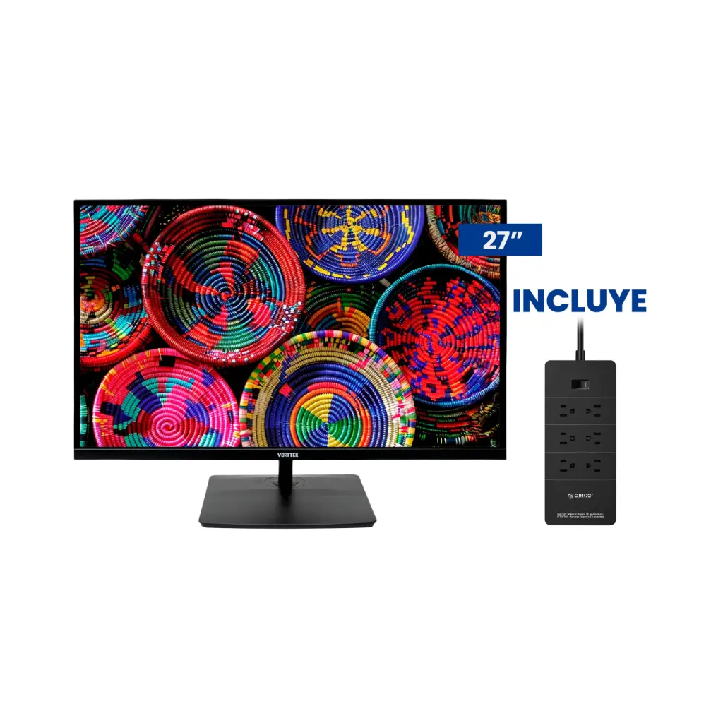 OFERTA SEPTIEMBRE 2026 - Monitor LED 27" Vorttek VK270F75 + Regleta Orico HPC-6A5U-V1-US-BK 6