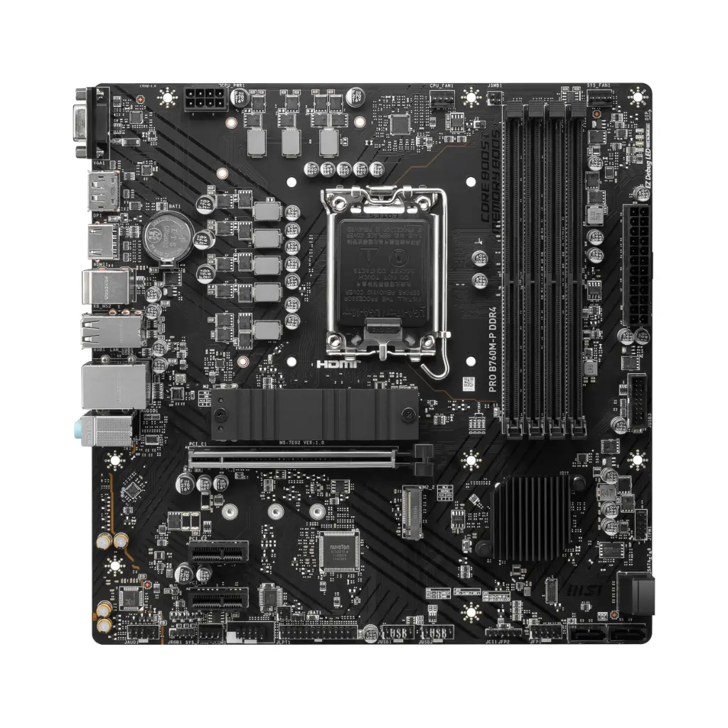 Tarjeta Madre PC LGA1700 MSI PRO B760M-P DDR4 911-7E02-029