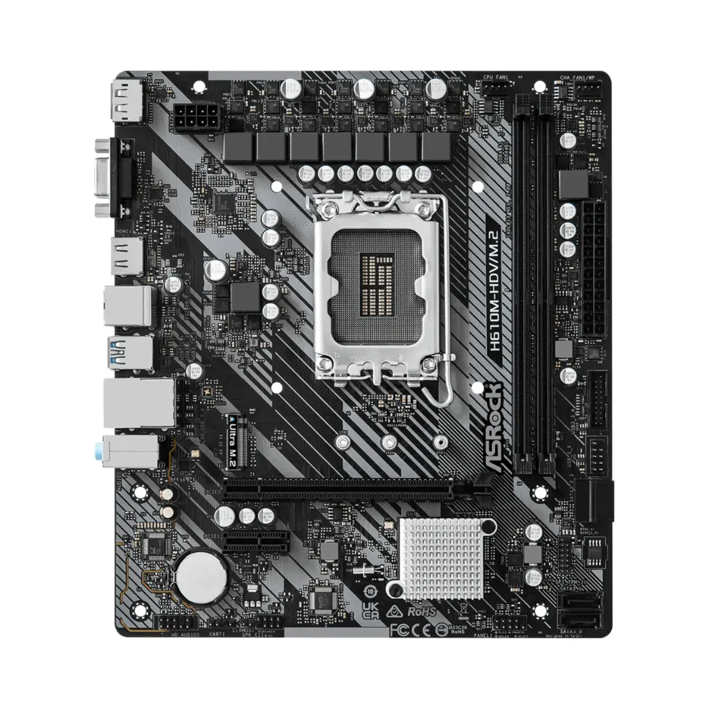 Tarjeta Madre PC LGA1700 ASRock H610M-HDV/M.2 R2.0 DDR4