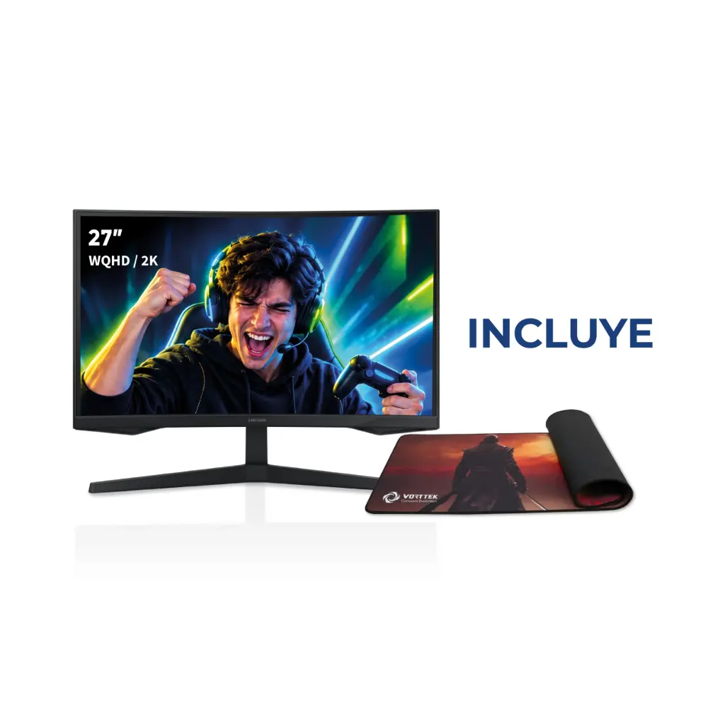 Monitor LED 27" Curvo Gamer Samsung Odyssey G5 | QHD/2K 165Hz 1ms (1xHDMI/1xDP) LS27CG552ENXZA + Mousepad