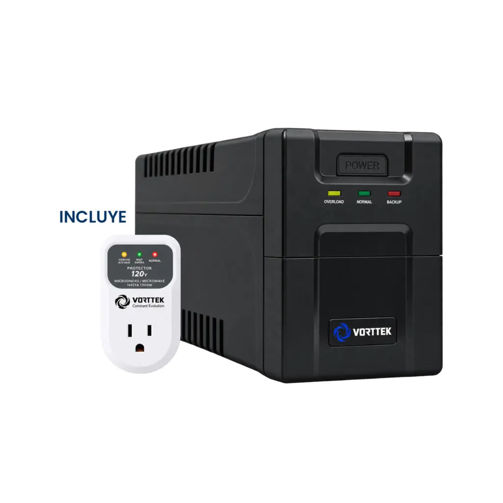 UPS Vorttek VK1200 1200VA / 720W 6 Salidas + Protector